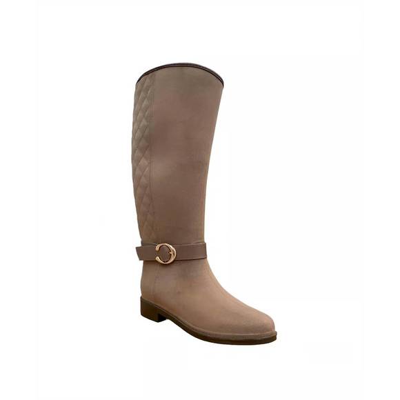 NEW ULAN waterproof tall riding boots in dark beige - Picture 2 of 2